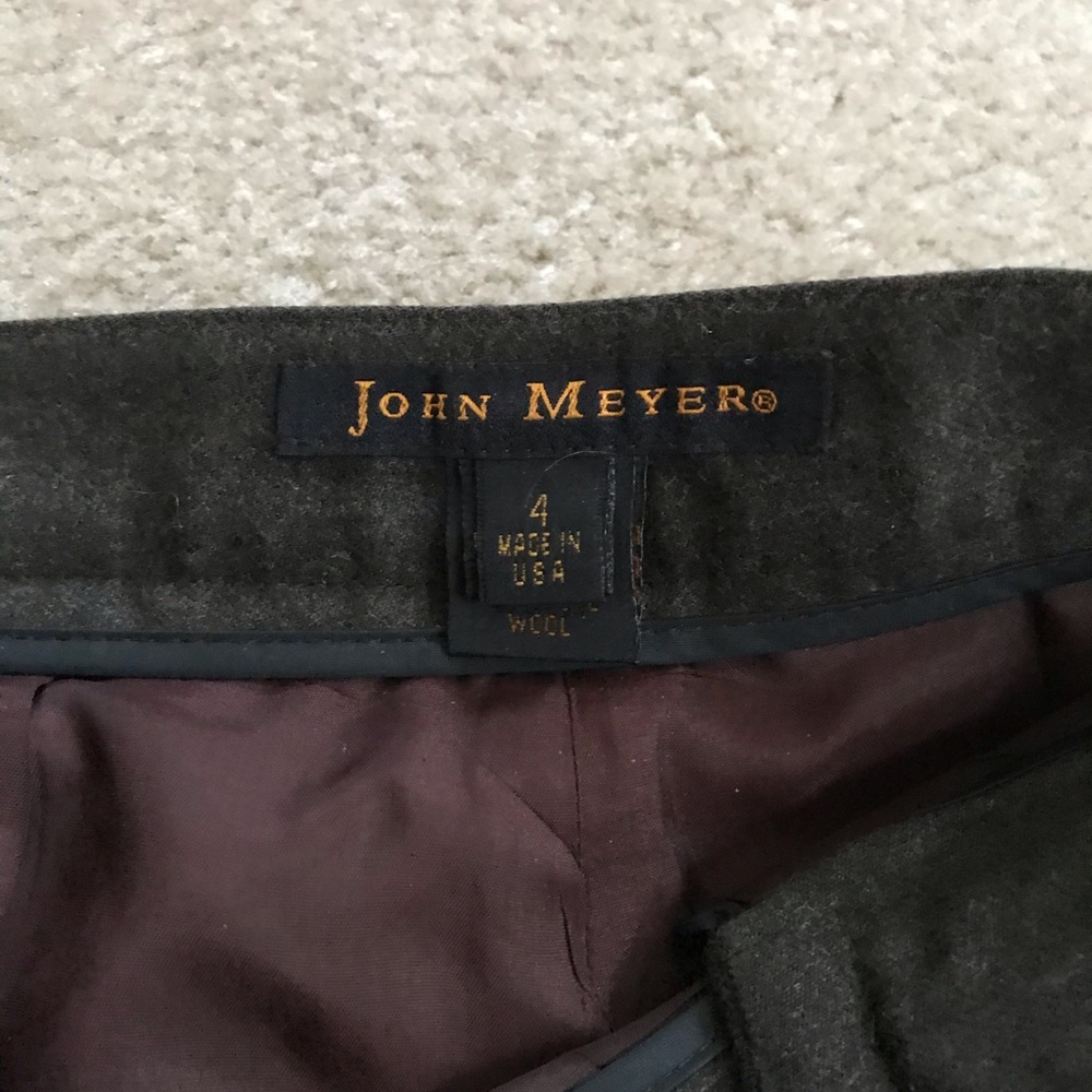 Dark green wool dress pants